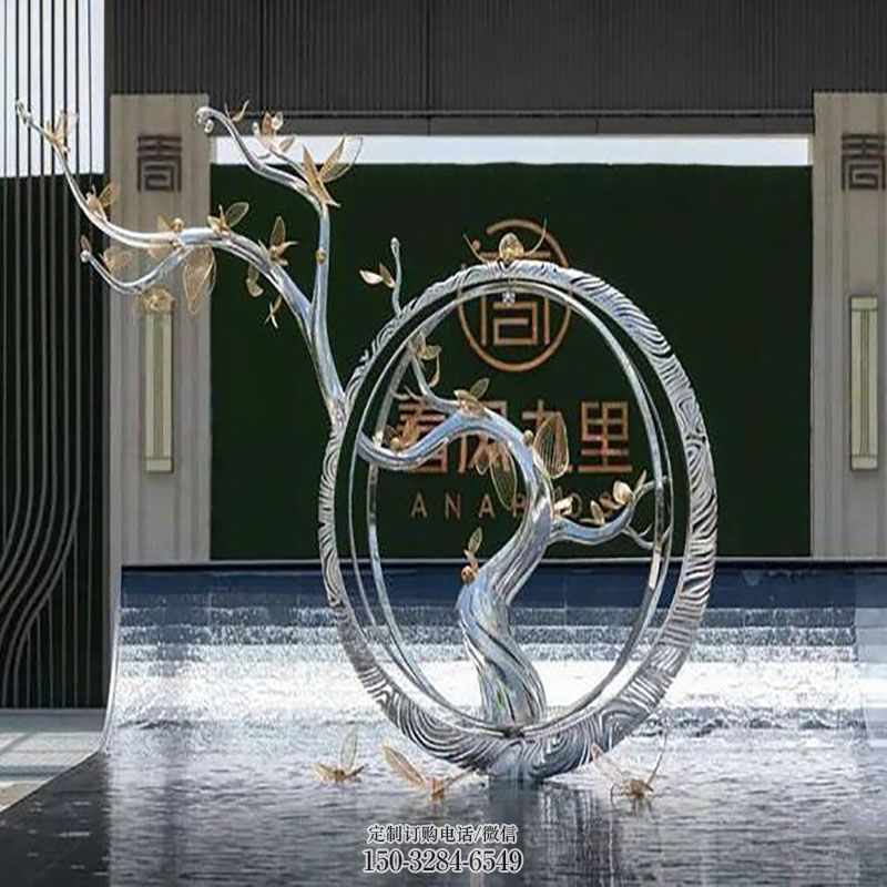圓圈雕塑供求，噴泉雕塑，不銹鋼圓圈雕塑優(yōu)選