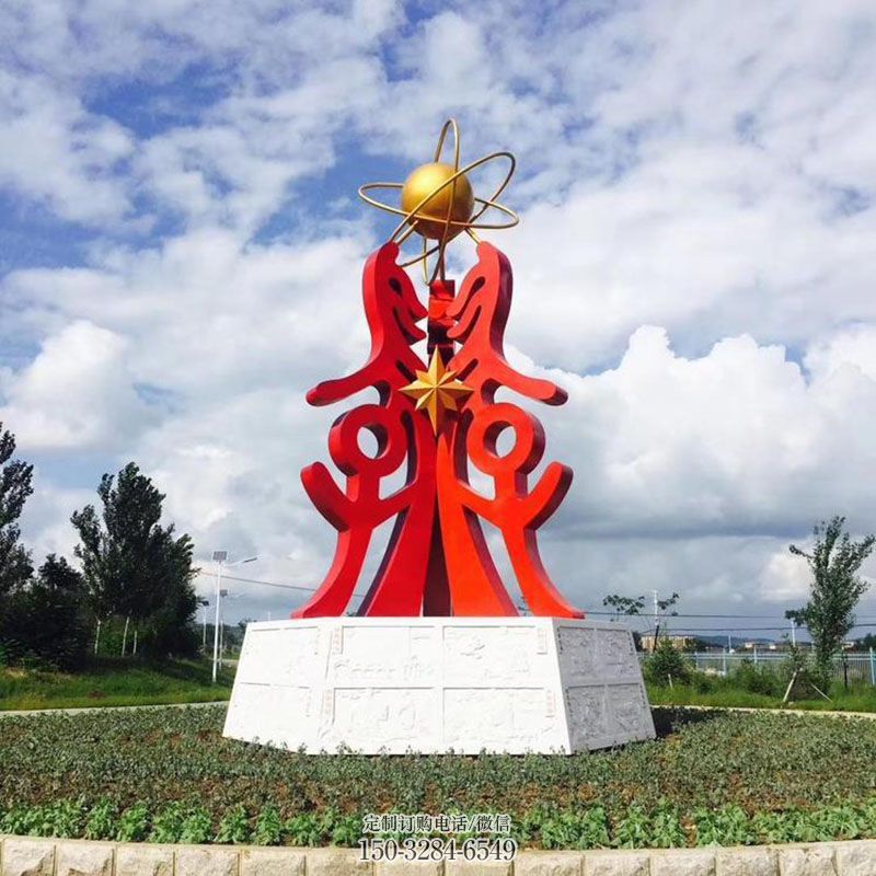 科技之星雕塑標(biāo)志精選，街頭藝術(shù)，公園不銹鋼科技之星雕塑承接