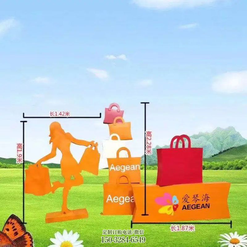 小購物人雕塑生產(chǎn)商，街頭藝術，藝術不銹鋼購物人雕塑精選