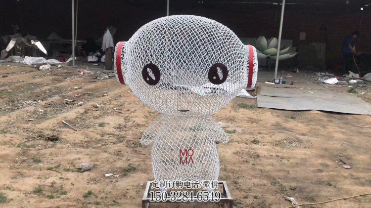 鏤空人物雕塑廠家，編織工藝，公園廣場(chǎng)戶外卡通人物雕塑