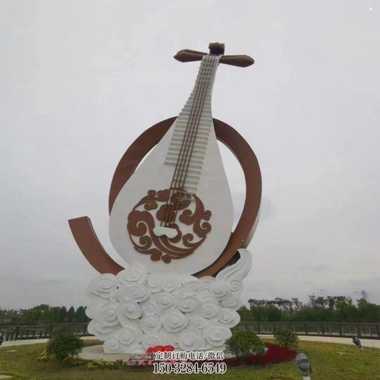 提琴系列雕塑，城市裝飾，彩色烤漆提琴雕塑優(yōu)選